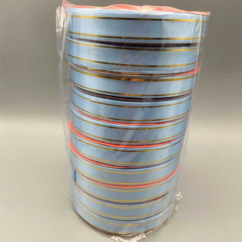 1,6 borde de oro impreso cinta partido suministros de la boda globo atado cuerda campanas de viento cinta embalaje cinta decoración de vacaciones