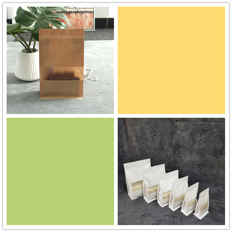 八边封牛皮纸开窗自立自封袋 干货包装袋 立体袋 食品袋 可印刷