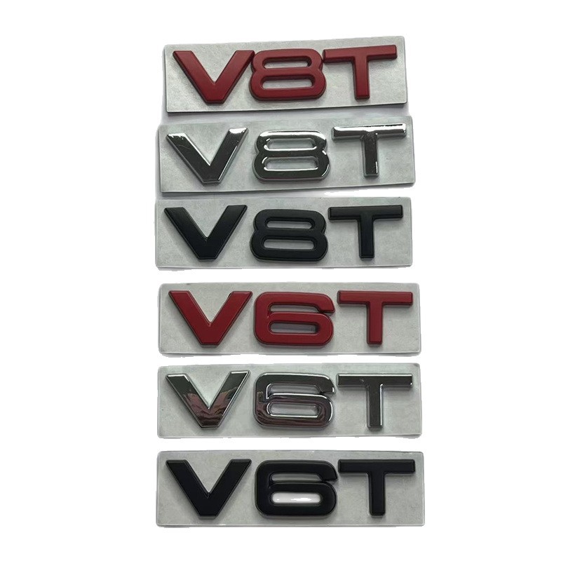 Metal V6T V8T Car Emblem Badge for Audi Netby