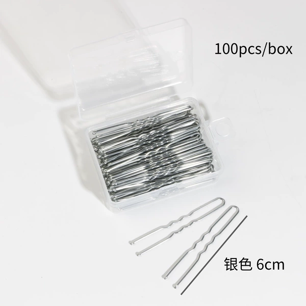 6cm100 silver U -shaped clip