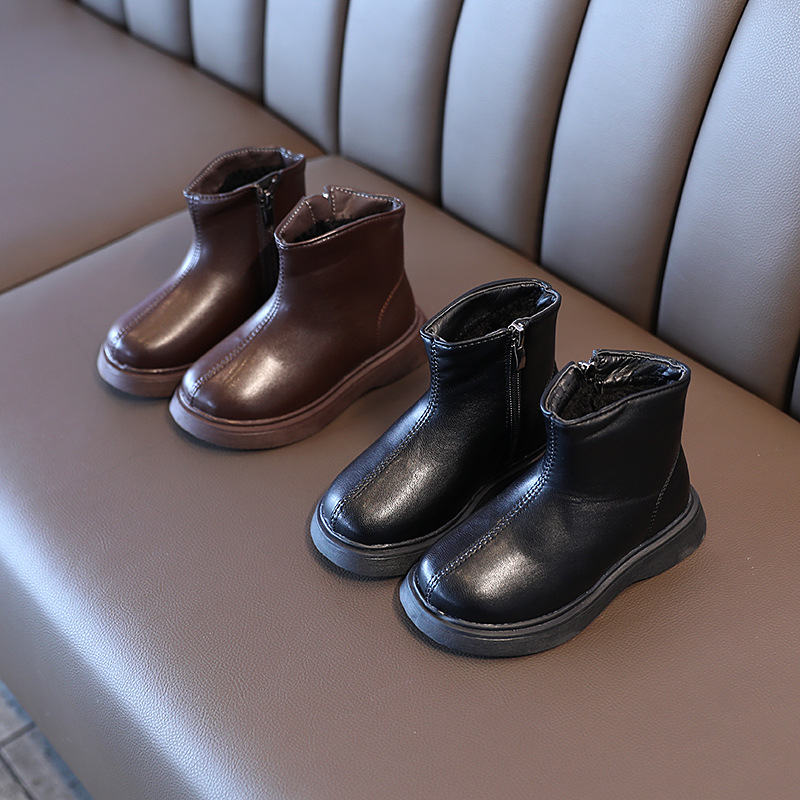 New fashion boys shoes soft soles children low short boots baby single boots_voghion.com