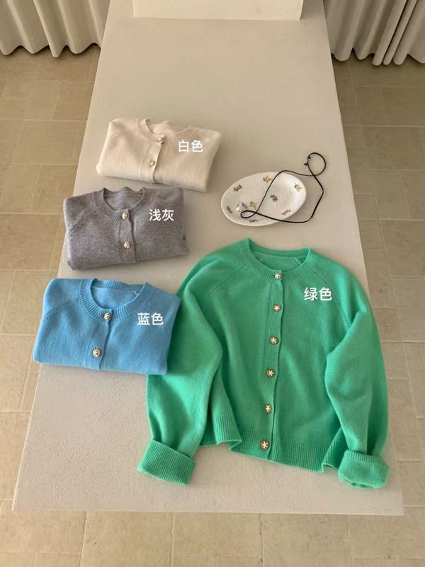 秋季新款！韩系高品质全羊毛海星扣百搭休闲纯色舒适针织衫开衫|undefined