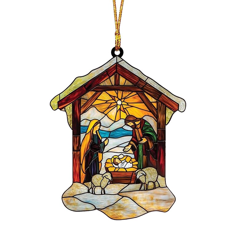 Cross-border New Products Imitation Color Acrylic Painted Plane Pendant Christmas Hanging Car Hanging