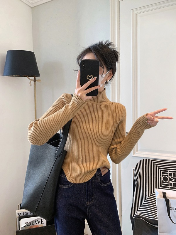 半高领打底衫女秋冬2025年新款洋气内搭毛衣小个子短款针织衫上衣|undefined