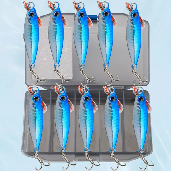 10 boxes [Blue Back Silver Belly] (Badfire Board Single Hook +6066 Black King Kong Hook)