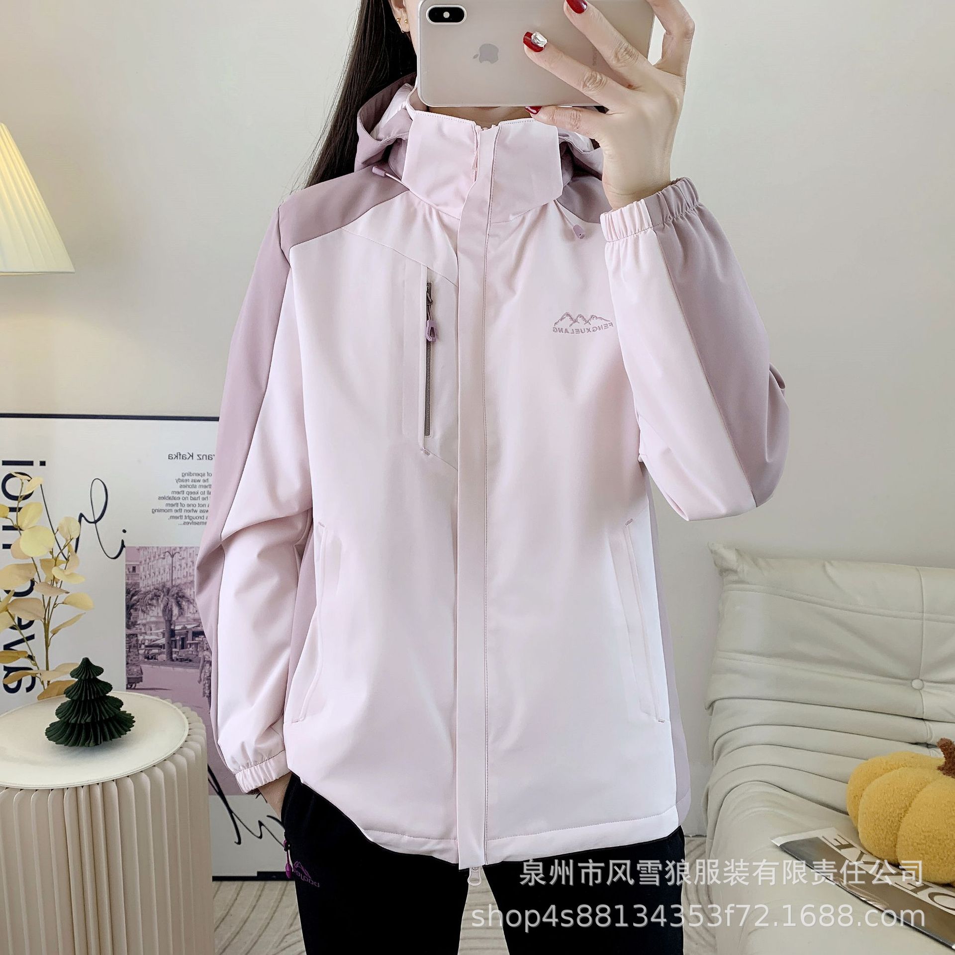风雪狼户外风衣情侣秋冬男棉衣发热棉服加棉保暖加厚夹克