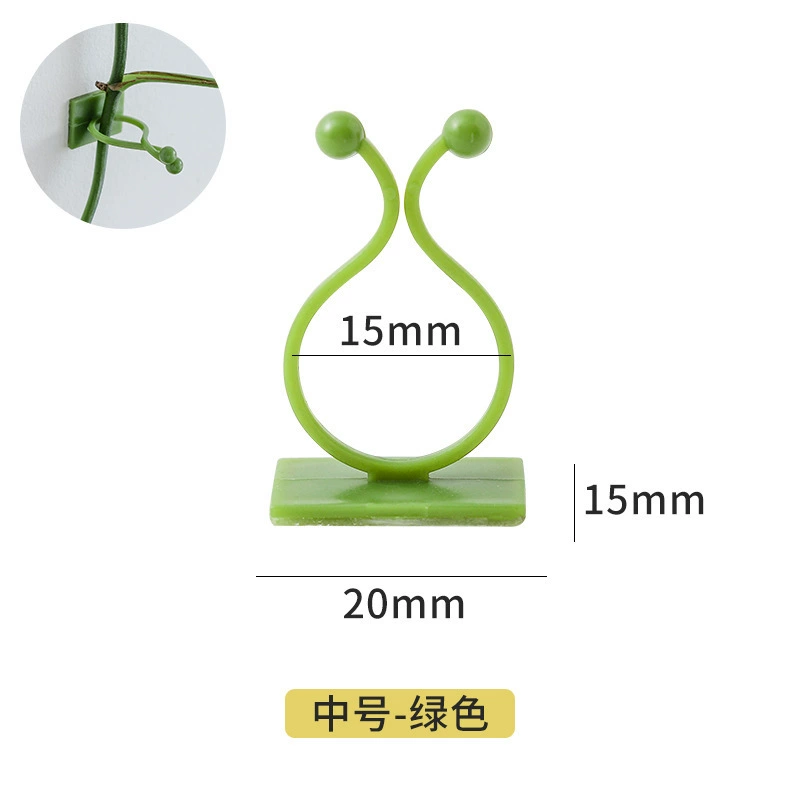 Wall Plant Fixer Green Looplasty — self-adhesive PP vine hooks, small/medium/large