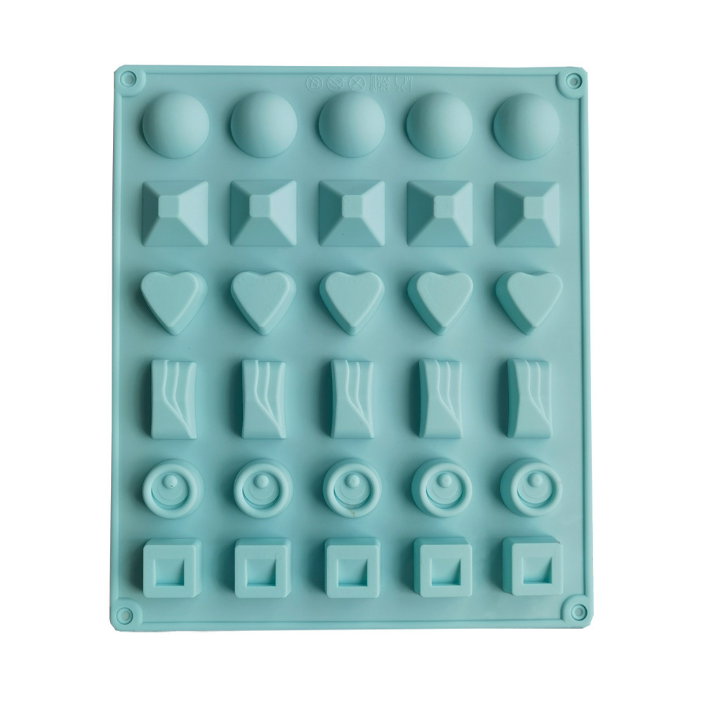 30 6 grupos de molde de silicona semicircular 121 pastel helado pudín molde de postre jabón utensilios