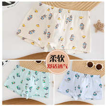 儿童内裤男童平角裤宝宝四角短裤中小童莱卡棉印花内裤一件代发