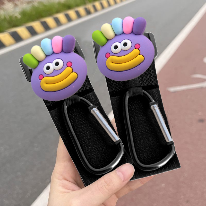 Cerradura de gancho de coche eléctrico frontal universal sin perforaciones lindo divertido de dibujos animados multifunción bicicleta bolso pesado