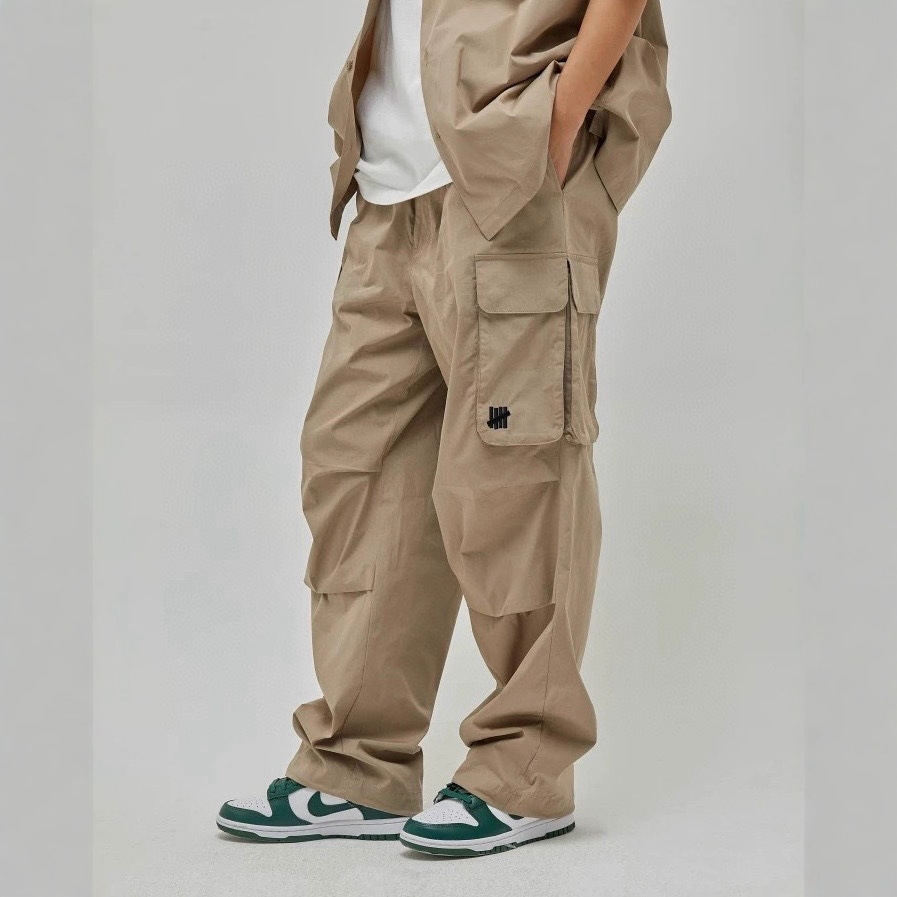 Cross-Border High-Quality Und Five-Stripe Multi-Pocket Cargo Pants Men's Loose American Wide-Leg Pants Casual Long Pants Couple