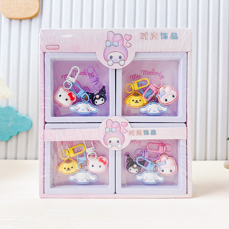 创意卡通可爱三丽鸥树脂钥匙扣新款背包挂件包包配饰书包挂饰挂件