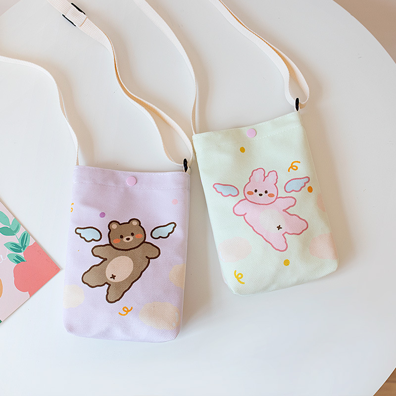 Spring Crossbody Bag Women's Small Bag Mobile Phone Bag Korean Children's Student Cute Fresh Rabbit Small Shoulder Bag