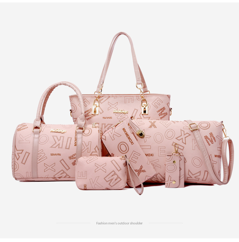 Cross-border foreign trade large-capacity new European and American retro mother-and-child bag multi-piece set women's bag, single-shoulder crossbody handbag undefined