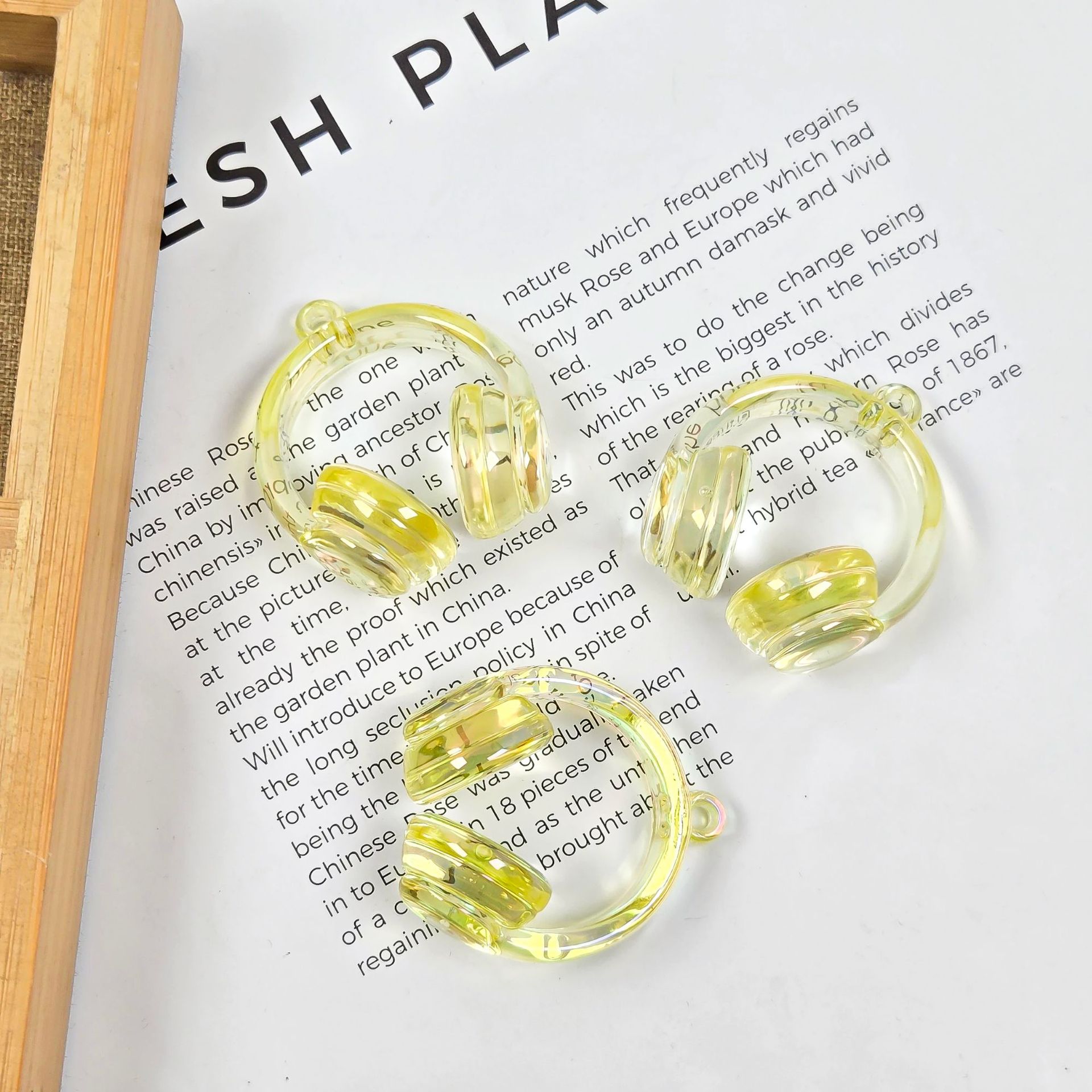 アクリルペイント 2 色グラデーションヘッドフォンビーズぶら下げ穴ビーズ diy 携帯電話チェーンペンダントネックレス素材ジュエリーアクセサリー