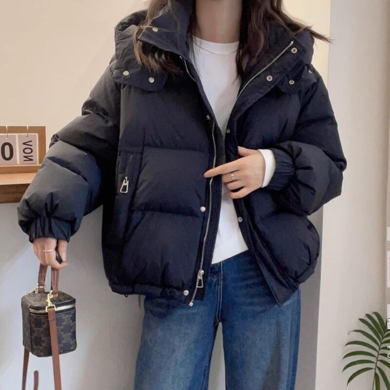 綿の服の女性の秋冬の短いタイプの韓国版の大きいサイズのゆったりした綿の服の小さい子供の帽子のファッションの保温のカジュアルなコート|undefined