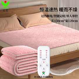红豆电热毯双人双控智能定时家用加大宿舍除螨单人褥子官方旗舰店