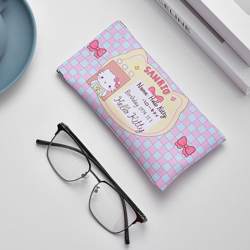 Convenient Glasses Case for Women, Cute Hello Kitty Sunglasses Bag 2025 New Sunglasses Storage Bag Glasses Bag