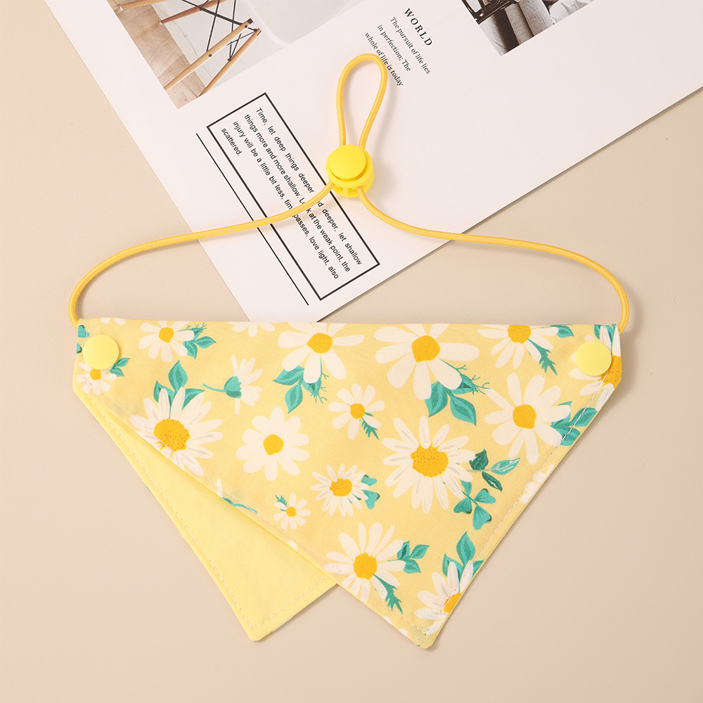 127 spring day floral - yellow daisy / S size: suitable for neck circumference 17cm-27cm