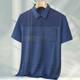 Middle-Aged and Elderly Men's Short-Sleeved T-Shirt Dad Summer Polo Middle-Aged Loose Lapel Top