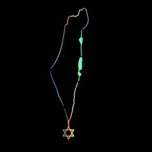 30x9厘米以色列地图车贴防水汽车装饰卡车保险杠后窗