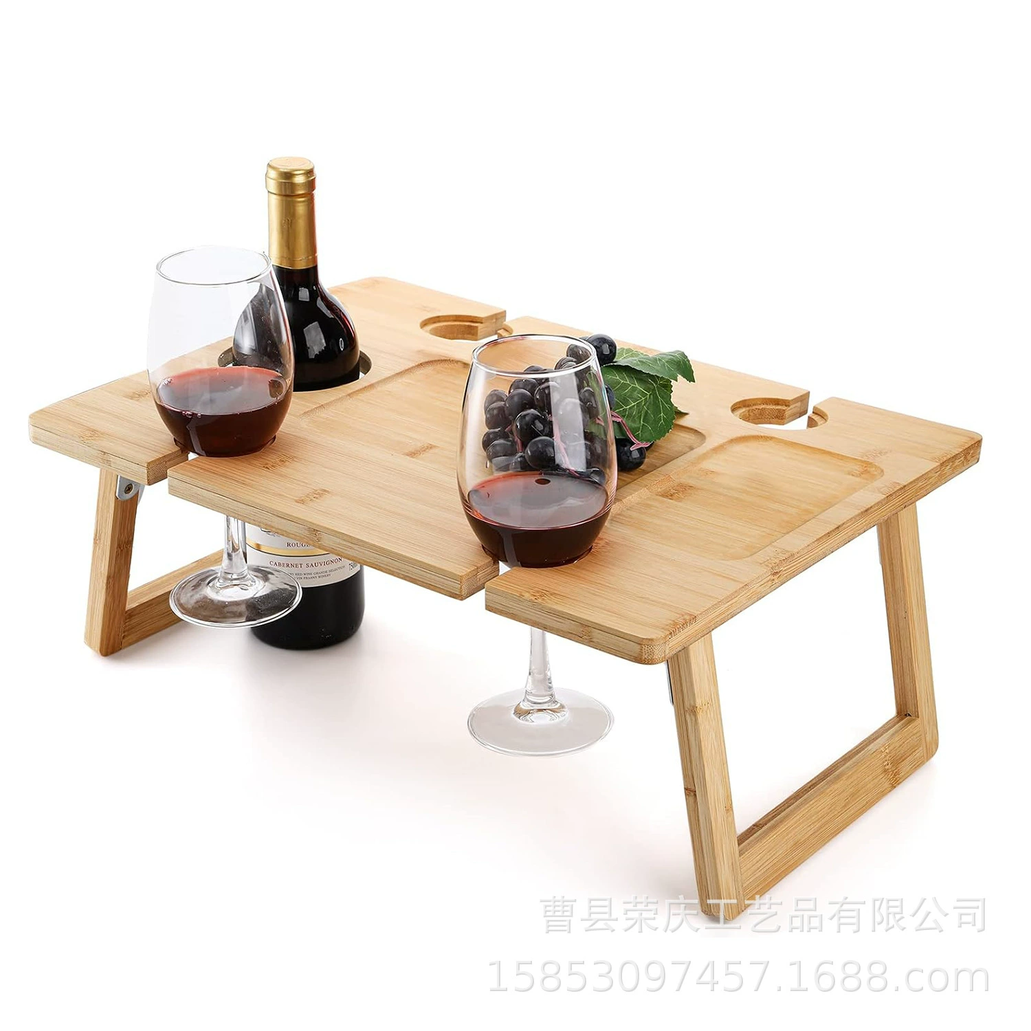 Портативный винный стол для пикника складной поднос закуски для пикника деревянный открытый стол для пикника с бокалом подставка