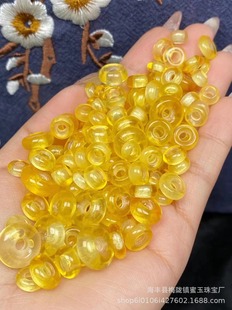 Russian Beeswax Snap Ring, Donut Accessories, Oil Yellow Beeswax Ring Accessories, Beeswax Loose Stone, Old Beeswax