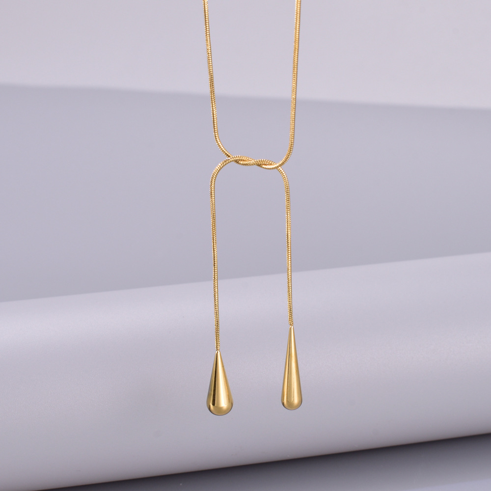 304 Stainless Steel Pendant Material PVD Coated Real Gold Plated Heart Shape Titanium Steel Ethnic Style Waterproof Non Tarnish Titanium Steel Necklace