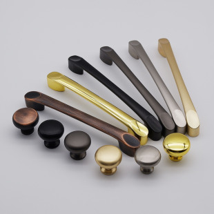American Pure Copper Handle Modern Cabinet Wardrobe Door Black Handle Antique Shoe Cabinet Bookcase Door Copper Alloy Handle