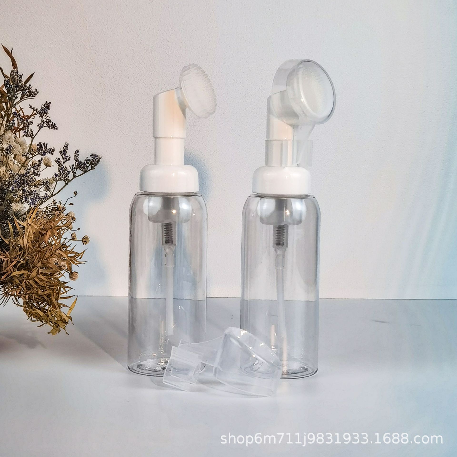 120ml洁面慕斯瓶起泡洗面奶瓶 80ml泡沫硅胶刷头羽绒服清洗剂瓶子