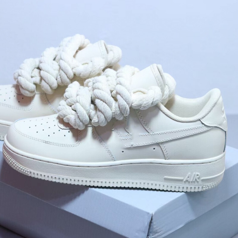 Air Force1'07Low Thick Shoelaces Air Force One Low-Top Casual Sports Jogging Shoes for Men and Women Air Force1'07Low Thick Shoelaces Air Force One Low-Top Casual Sports Jogging Shoes for Men and Women
