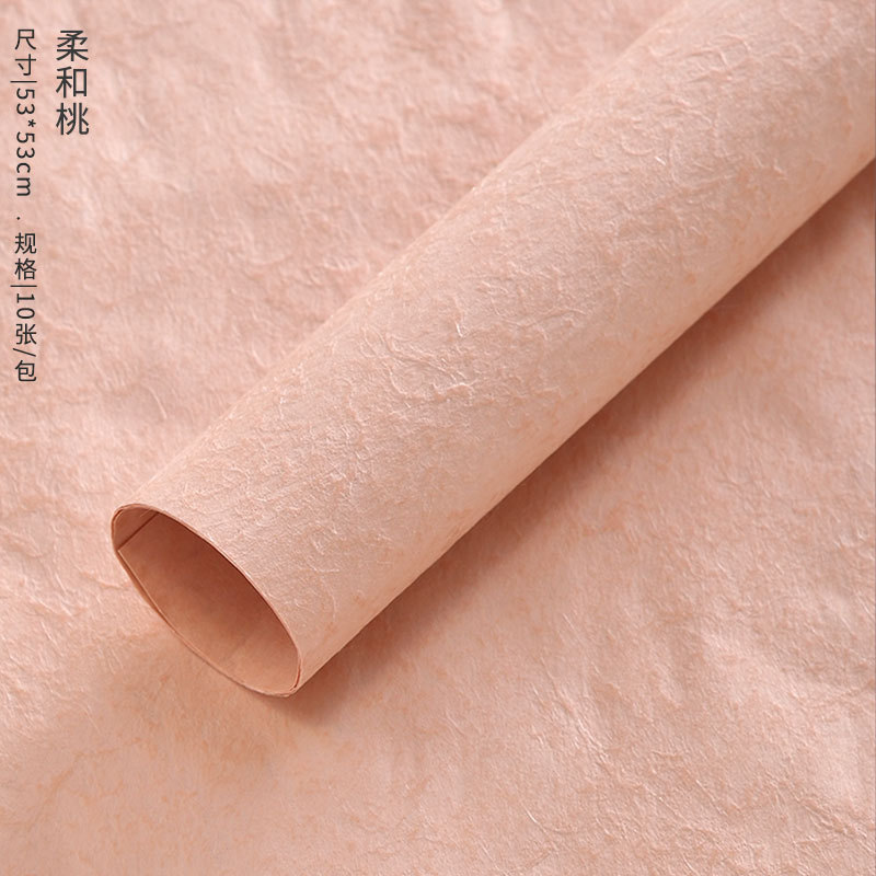 Huaxi hierba teñida nuevo papel de arte esmerilado kraft impermeable papel especial flor ramo de flores papel de embalaje manual