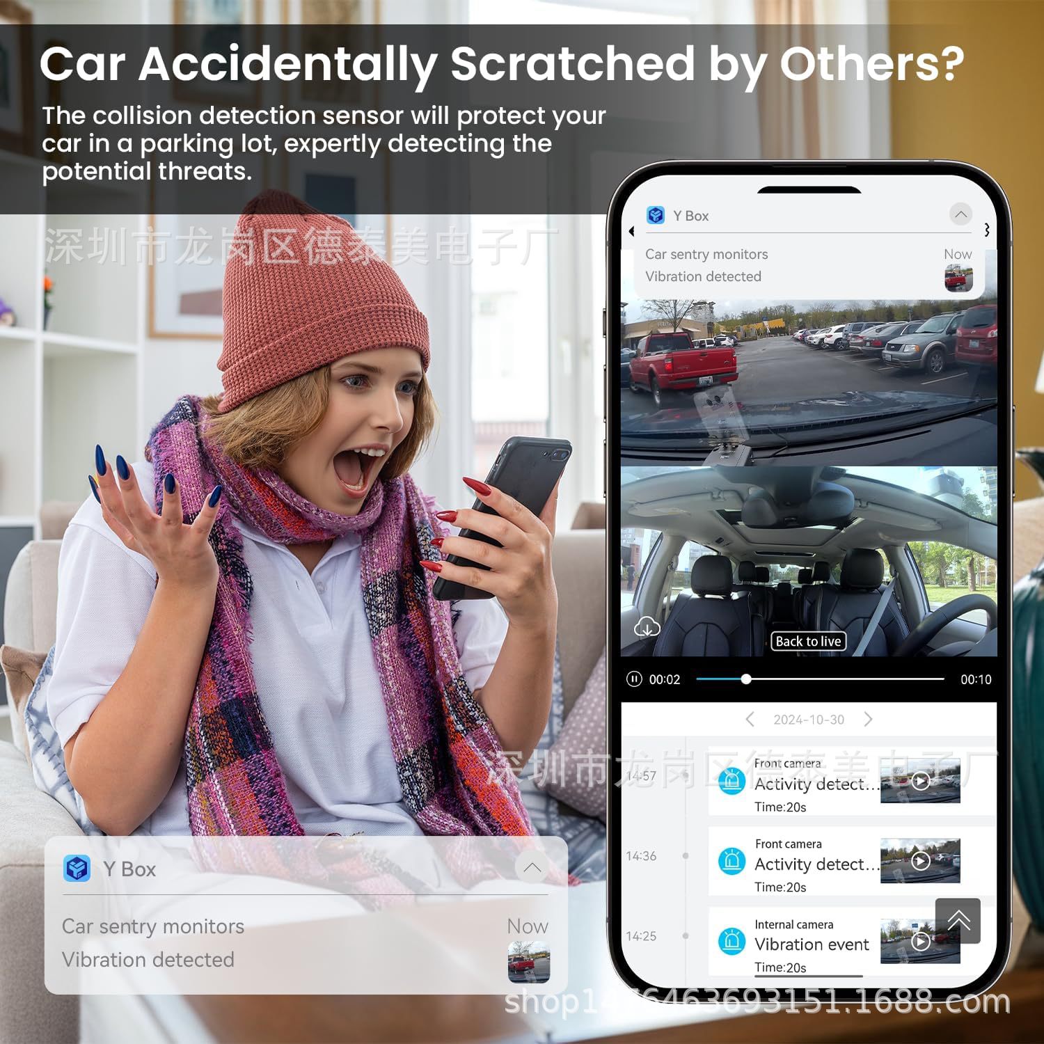 4G Dash Cam Remote Real-Time Monitoring Front and Rear Dual Radar Detection