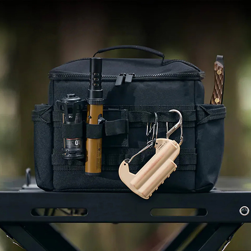 Bolsa de almacenamiento de campamento transfronterizo portátil al aire libre cocina de campamento herramientas suministros accesorios bolsa de almacenamiento equipo táctico