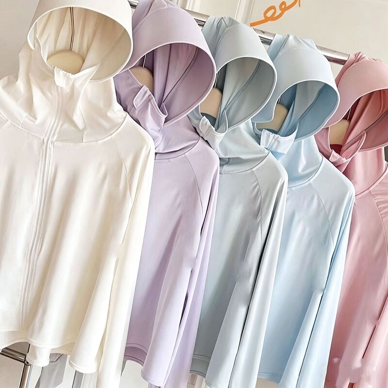 2026 Ice Silk Sun Protection Clothing, Breathable and Cool, Hooded All-In-One Cover-Up, Anti-Uv Sun Protection Clothing for Women