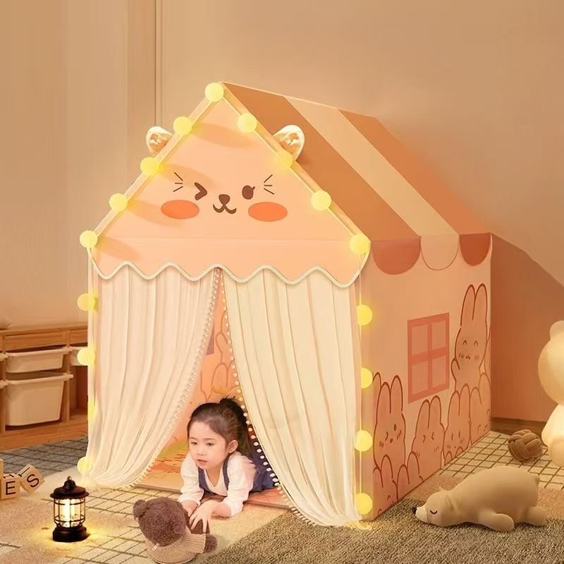 Casa de juguetes para niños pequeña tienda de campaña para niñas de interior princesa casera castillo casa de juguetes para bebés puede dormir casa