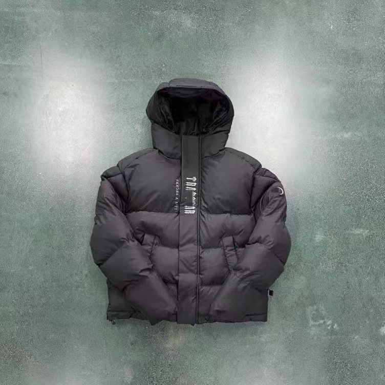 Trapstar 冬用アメリカンハイストリートジャケット コットン メンズコート 保温 厚手 刺繍入り フード付き トレンドバッジ|undefined