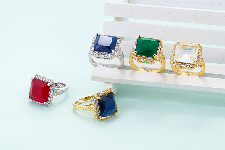 Fashion Style Fashion Gold-plated Diamond Gemstone Ring Wholesale