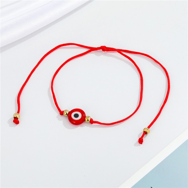 Ethnic Color Demon Eye Bracelet Hand-woven Turkish Round Eye Bracelet display picture 4