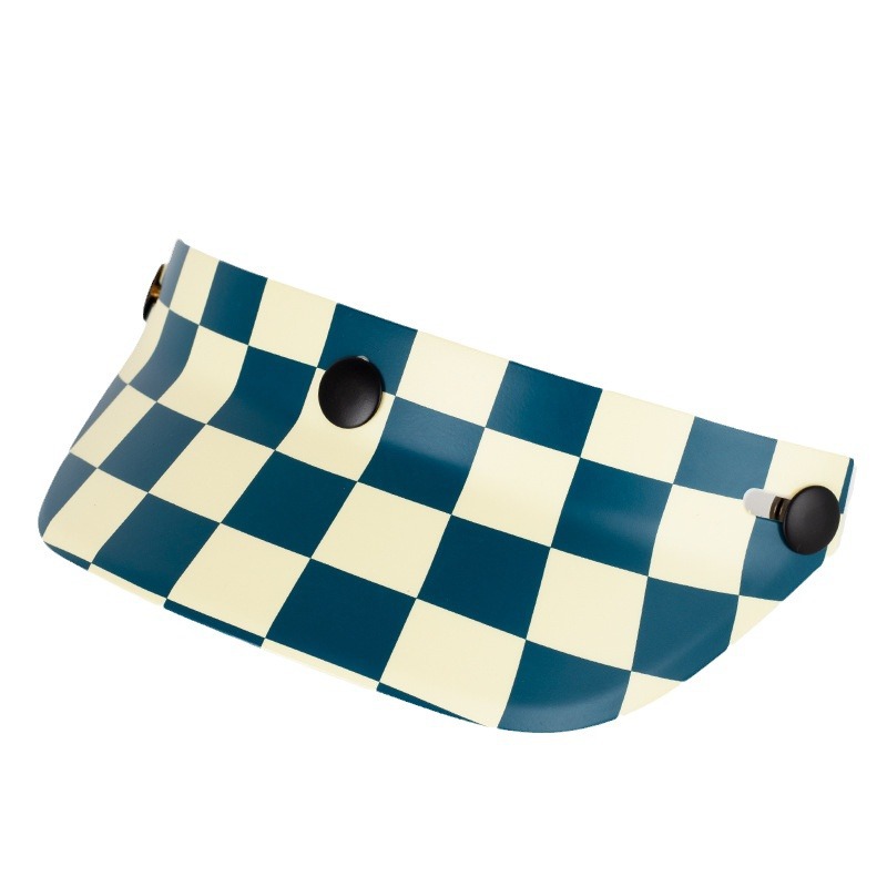 Casco de motocicleta casco vintage Borde de tres botones casco de motocicleta protección solar casco pequeño cuerpo medio casco borde