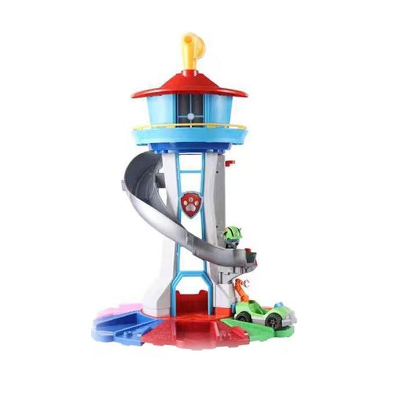 Paw Patrol Toy Set: Complete set including Paw Patrol figures, Lookout Tower Headquarters, Patrol Car, and Rescue Bus