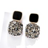 Small design earrings, retro crystal, 2023 collection, light luxury style, trend of season