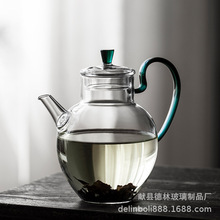 仿宋玻璃壶小茶壶透明泡绿茶壶功夫茶具茶壶泡茶器家用公道杯酒壶