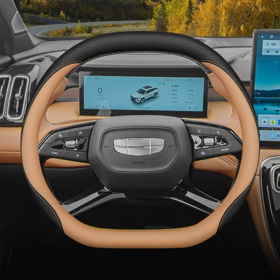 Steering wheel cover Steering Wheel Cover 25 Models of - blackamber-gold-slip-on-ultra-thin-model-default