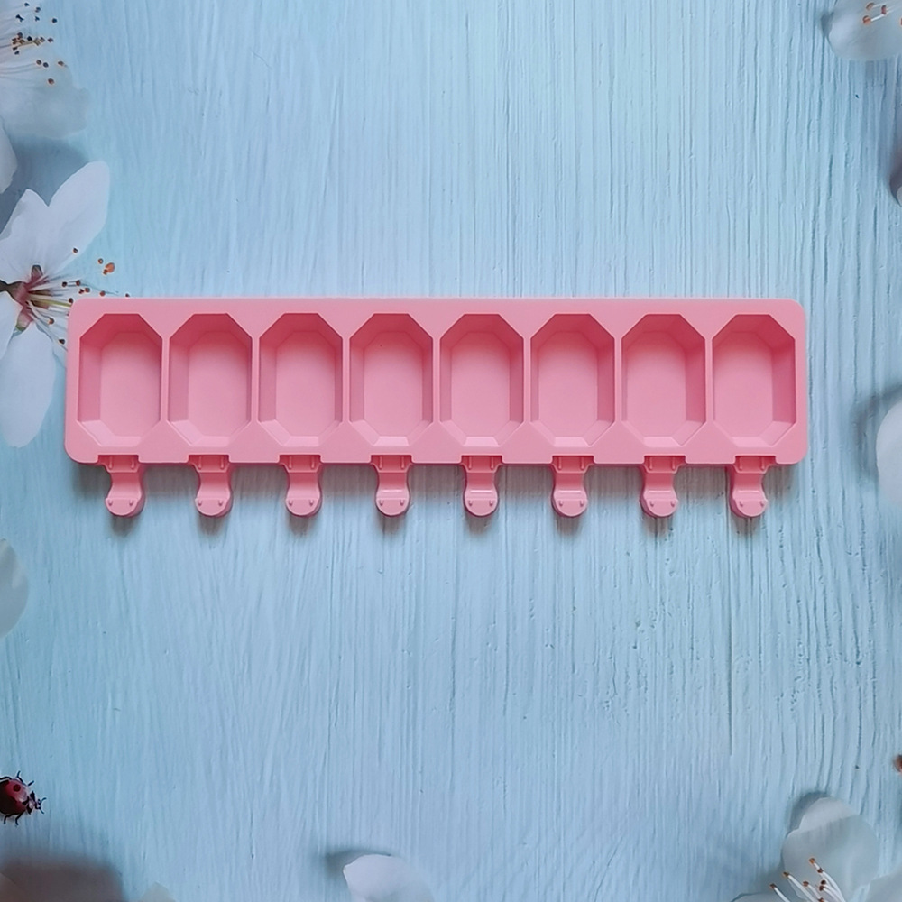 Silicone 8 con 8 lados helado de piedra 102 pastel molde de silicona molde de postre cocina horneador harina de arroz