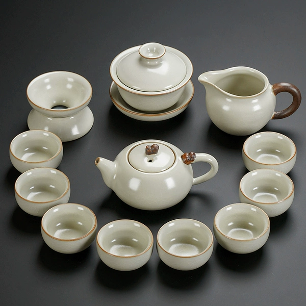 Mihuang Ru Kiln Hostus Lid Bowl Bowl Eight Cups 12 Cups