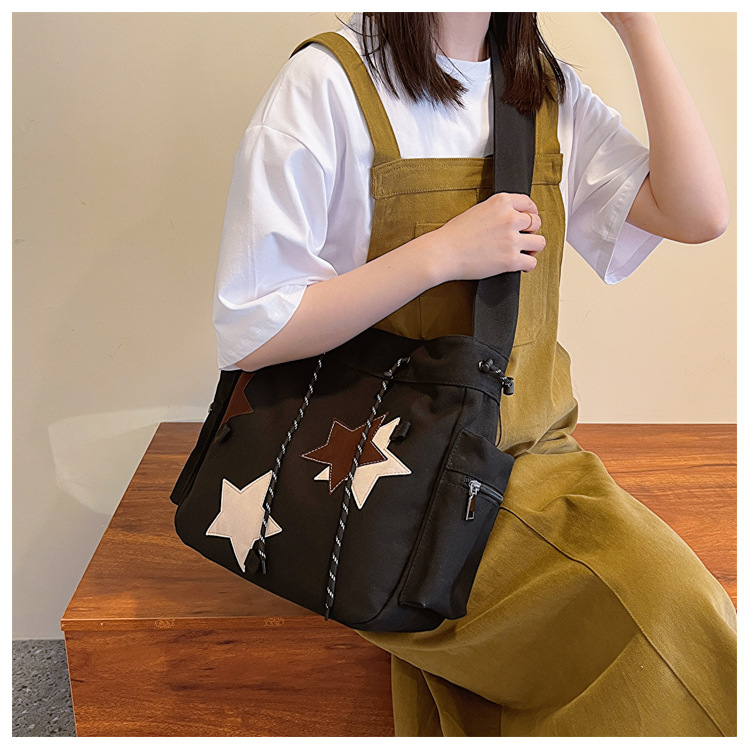 Women's Shoulder Bag Simple Stylish Large Capacity Canvas Crossbody_voghion.com