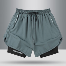 夏季新款泳裤男士防尴尬新款双层速干专业沙滩裤大码短裤潮流