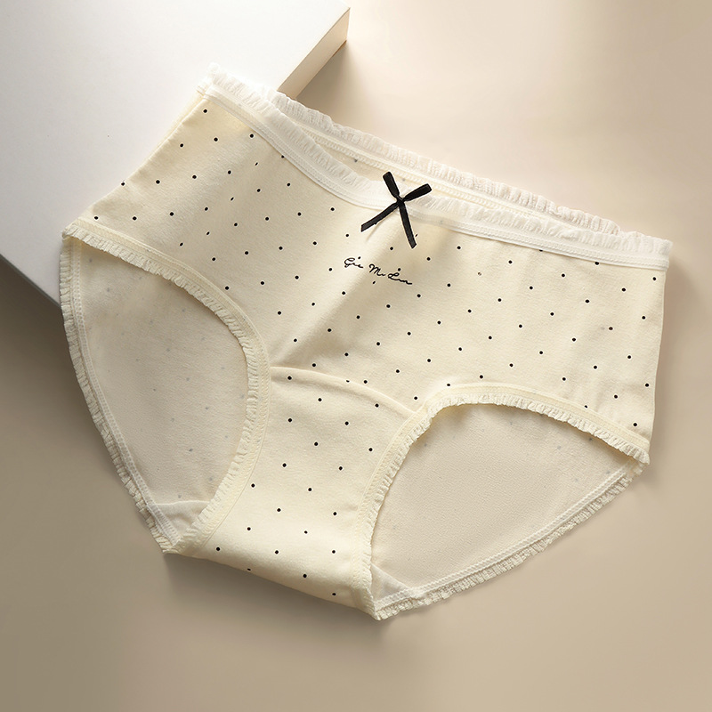 Pantalones de algodón de arco dulce para niñas antibacterianas alargadas para niñas de cintura media transpirables sin marcas de algodón image 11