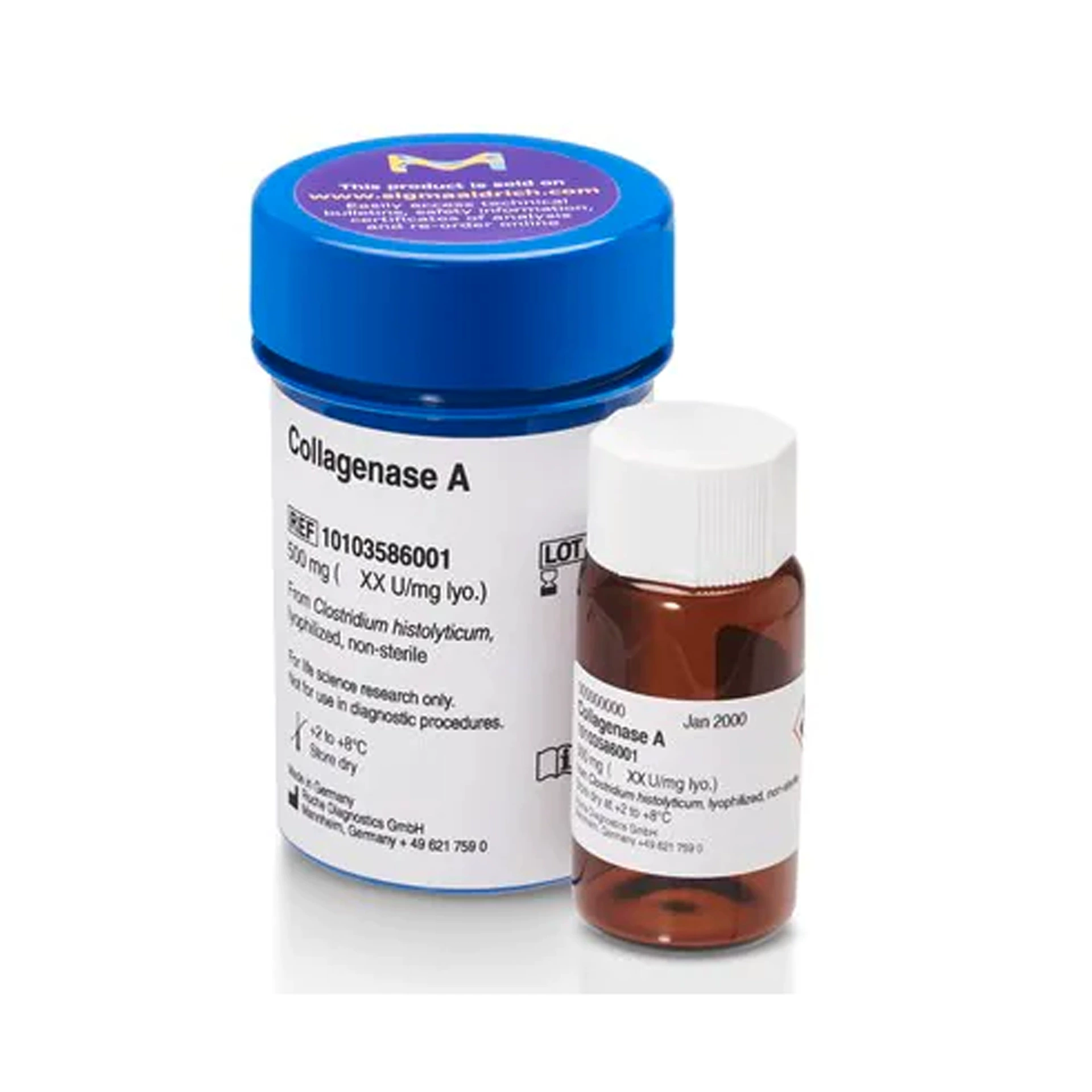 Roche 10103578001 Коллагеназа А, коллагеназа А, 100 мг 500 мг 2,5 г